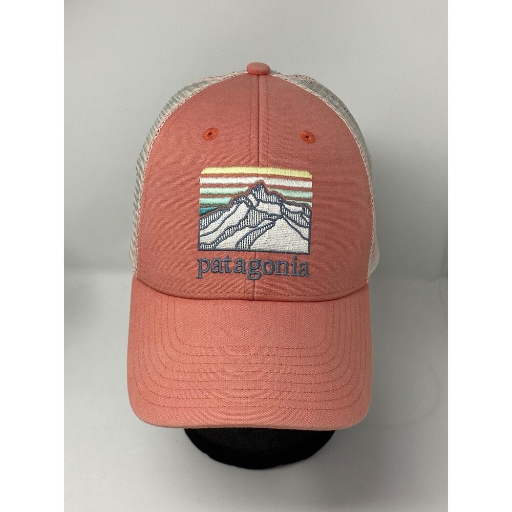 Patagonia Pastel Coral Trucker Hat Snap Back Womens Adjustable Baseball Cap
